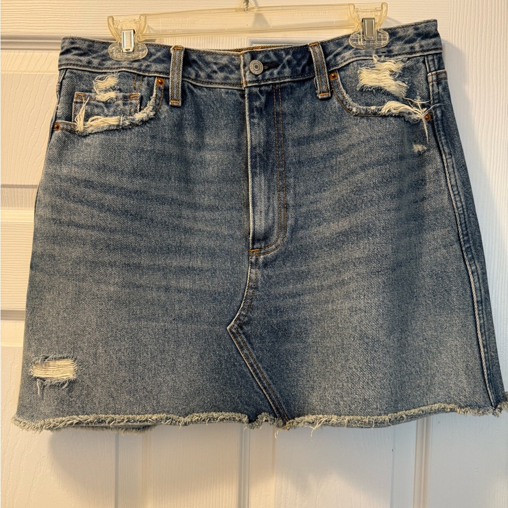 Abercrombie & Fitch Blue Denim Mini Skirt